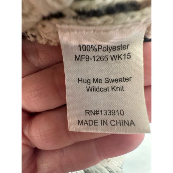 Show Me Your Mumu Hug Me Sweater Wildcat Knit Size X Small Oversized - Picture 7 of 11